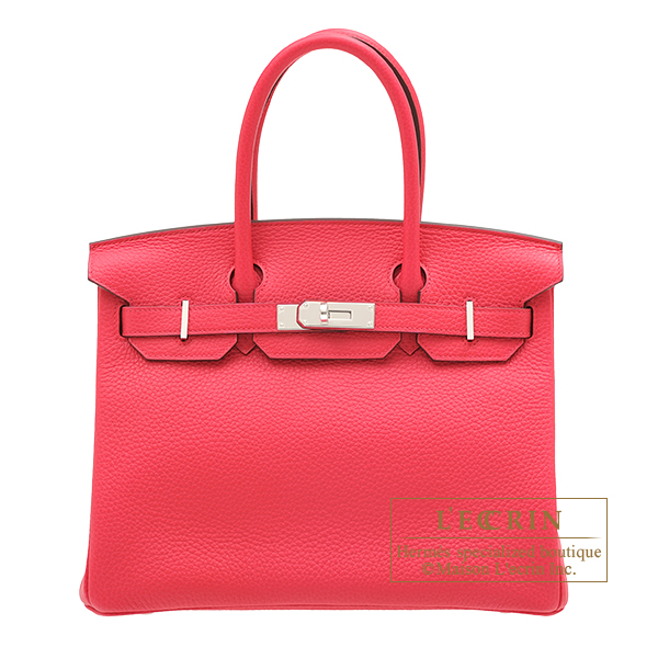 Hermes　Birkin bag 30　Rose extreme　Clemence leather　Silver hardware