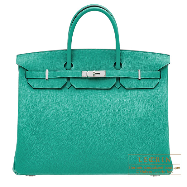 Hermes　Birkin bag 40　Vert verone　Togo leather　Silver hardware