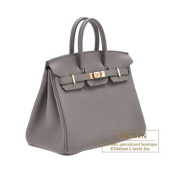 Shop HERMES Bearn HERMES◇BEARN Gris Etain X Rose Gold◇ by LKG