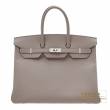 Hermes　Birkin bag 35　Gris asphalt　Epsom leather　Silver hardware