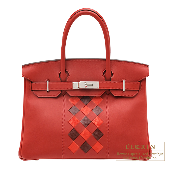 RED HERMES BIRKIN 30, ROUGE DE COEUR