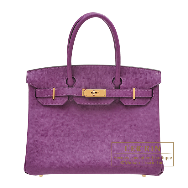 Hermes Birkin bag 30 Anemone Epsom leather Gold hardware | L&#39;ecrin Boutique Singapore