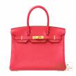 Hermes　Birkin bag 30　Rose extreme　Clemence leather　Gold hardware