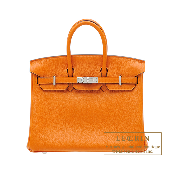 Hermes　Birkin bag 25　Apricot　Novillo leather　Silver hardware