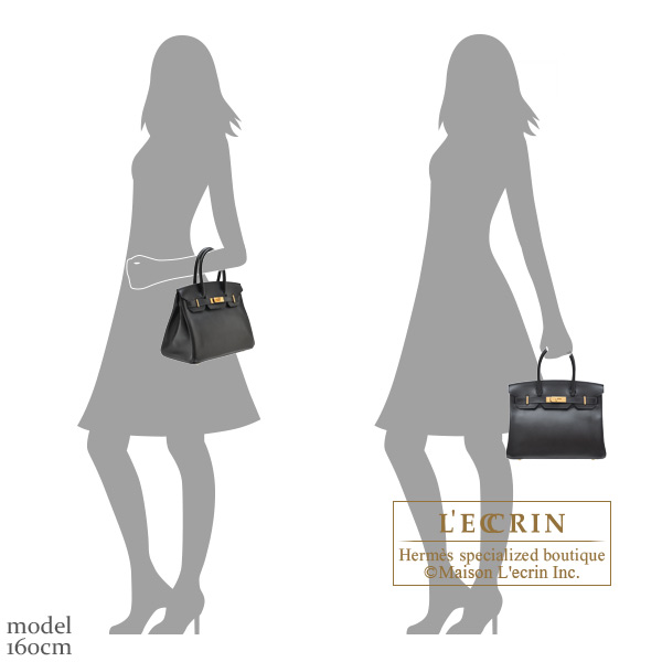 Hermès Birkin 30 Noir (Black) Tadelakt Gold Hardware GHW — The