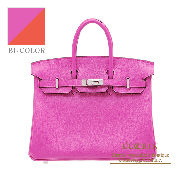 Hermes Birkin Verso bag 25 Magnolia Capucine Novillo leather