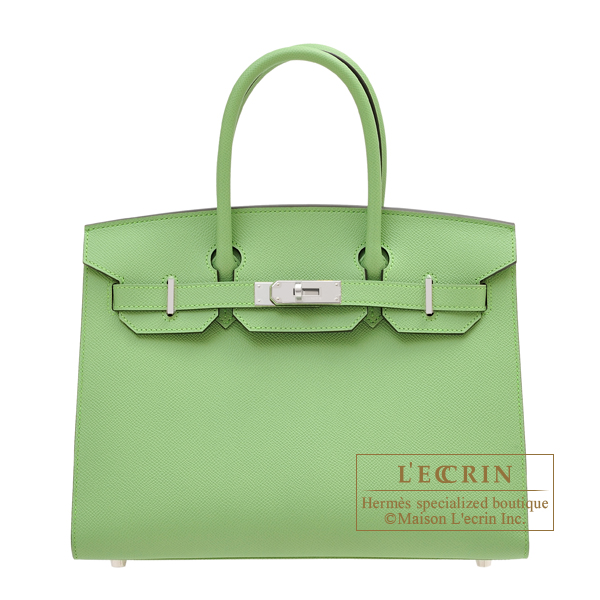 Hermes Birkin Sellier bag 30 Vert gris Epsom leather Gold hardware