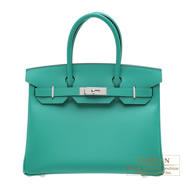 Hermes　Birkin bag 30　Vert verone　Epsom leather　Silver hardware