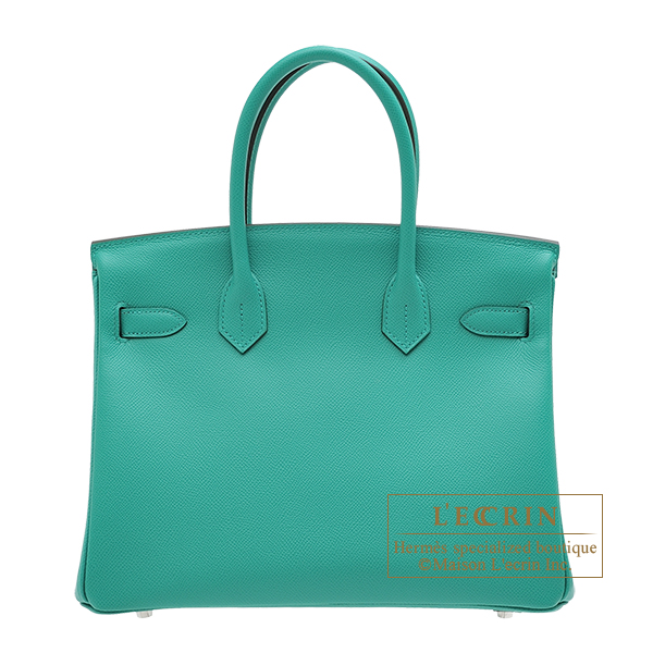 Hermes Birkin bag 30 Vert verone Epsom leather Silver hardware