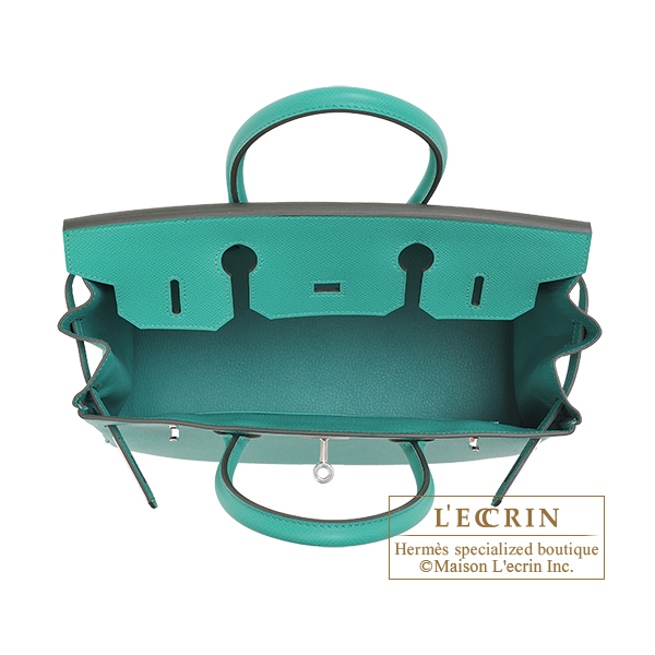 Hermes Birkin bag 30 Vert verone Epsom leather Silver hardware