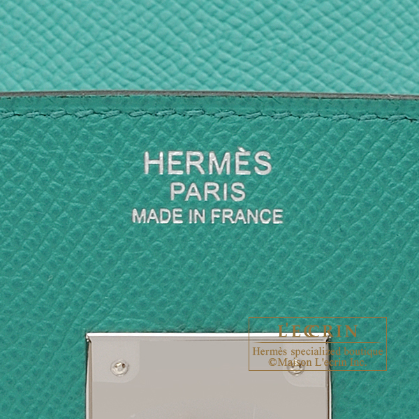 Hermes Birkin bag 30 Vert verone Epsom leather Silver hardware