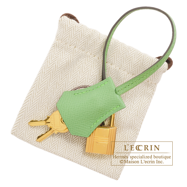 Hermes Birkin bag 30 Vert criquet Epsom leather Gold hardware