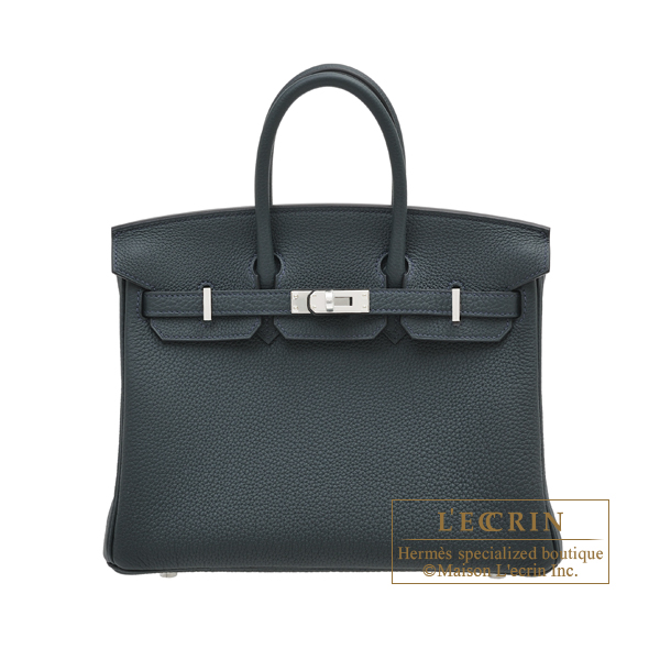 Hermes Birkin bag 25 Vert rousseau Togo leather Gold hardware