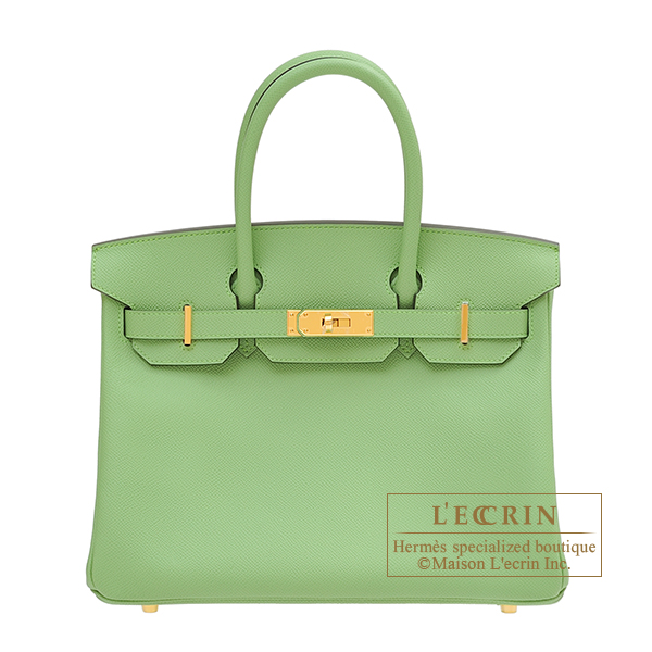 Hermes　Birkin bag 30　Vert criquet　Epsom leather　Gold hardware