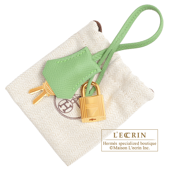 Hermes Birkin bag 30 Vert criquet Epsom leather Gold hardware | L&#39;ecrin Boutique Singapore