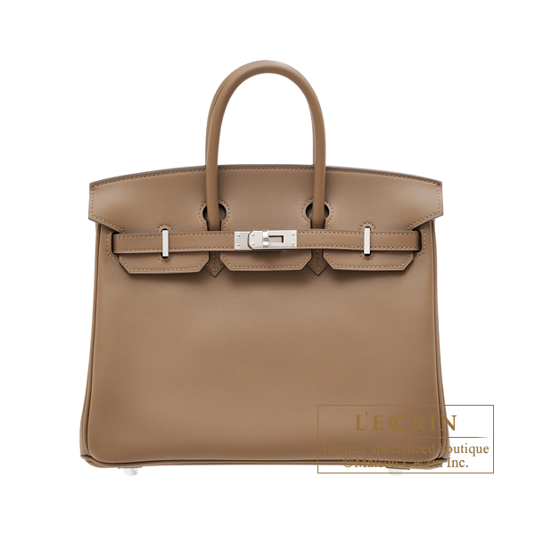 Hermes Birkin bag 25 Beige de weimar Jonathan leather Silver hardware | L&#39;ecrin Boutique Singapore