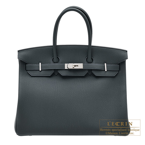 Hermes　Birkin bag 35　Vert rousseau　Togo leather　Silver hardware