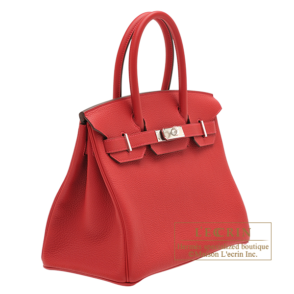 Hermes Birkin 30 Verso Rouge Casaque Rouge H Leather Togo