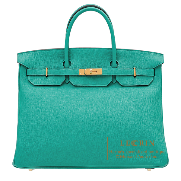 Hermes　Birkin bag 40　Vert verone　Togo leather　Gold hardware