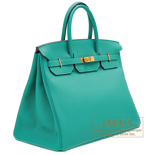 Hermes Birkin bag 40 Vert verone Togo leather Gold hardware