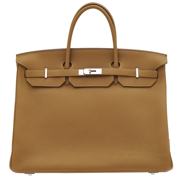 Hermes　Birkin bag 40　Bronze dore　Togo leather　Silver hardware