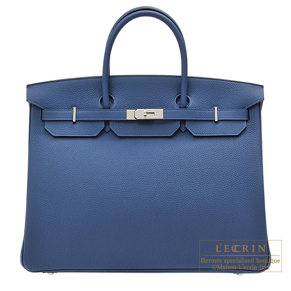 Hermes　Birkin bag 40　Deep blue　Togo leather　Silver hardware