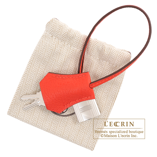 Hermes Birkin 30 Verso Taurillon Clemence Rouge Tomate & Naturel-Sable  Handbag