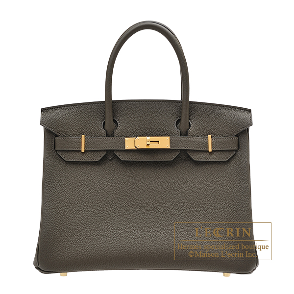Hermes　Birkin bag 30　Vert maquis　Togo leather　Gold hardware