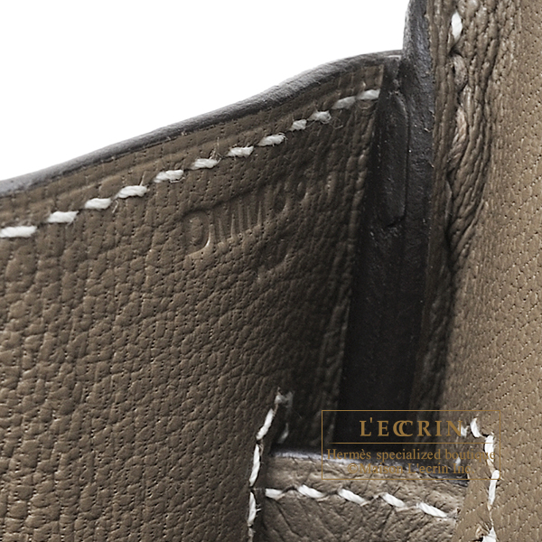 Hermes Birkin bag 30 Etoupe grey Novillo leather Silver hardware