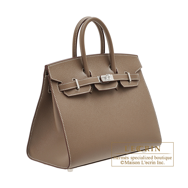 Hermès Birkin 25 Etoupe Epsom With Silver Hardware - AG Concierge Fzco