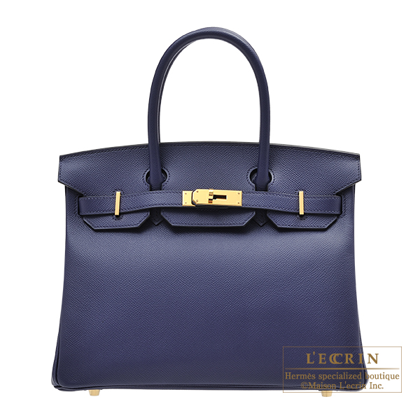 Hermes　Birkin bag 30　Blue encre　Epsom leather　Gold hardware