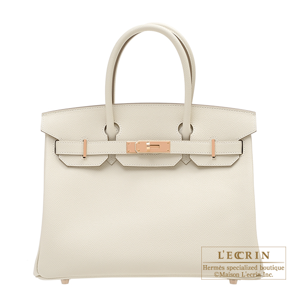 Hermes　Birkin bag 30　Craie　Epsom leather　Rose gold hardware