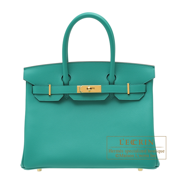 Hermes Kelly Pochette Vert Verone Ostrich Gold Hardware