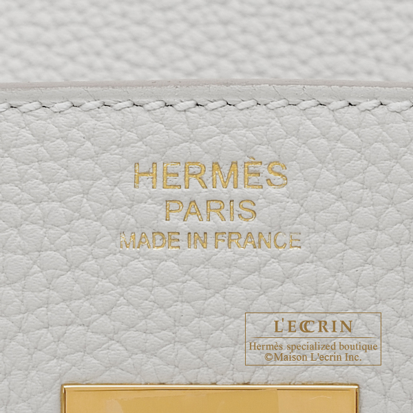 HERMES Birkin Size 30 Togo Leather Pearl Grey
