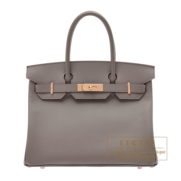 Hermes　Birkin bag 30　Etain　Epsom leather　Rose gold hardware