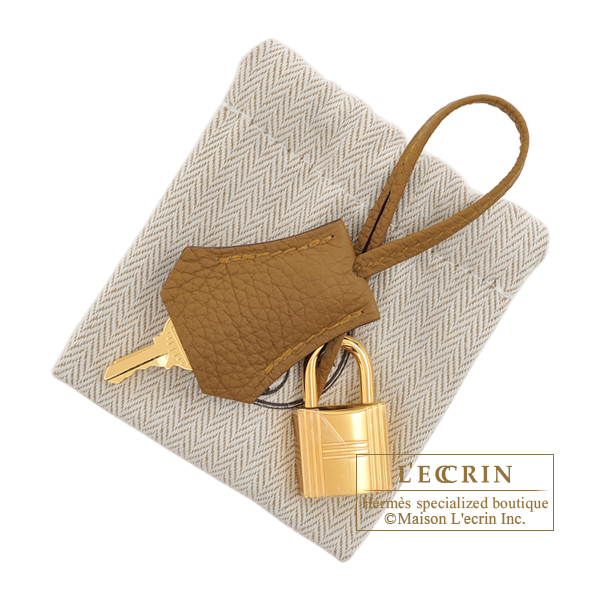 Hermes Birkin bag 25 Bronze dore Togo leather Gold hardware