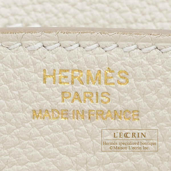 Hermes Birkin Bag 25cm Craie Off White Togo Rose Gold Hardware