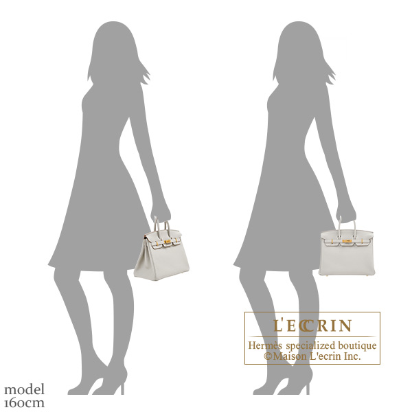 Hermes Birkin bag 25 Pearl grey Togo leather Gold hardware