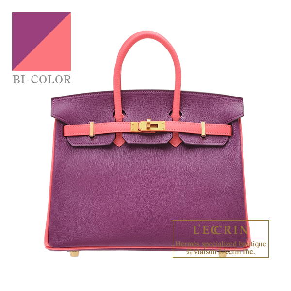 Hermes　Personal Birkin bag 25　Anemone/　Rose lipstick　Chevre myzore　Matt gold hardware