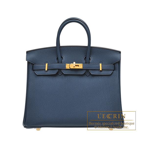 Hermes　Birkin bag 25　Blue de prusse　Togo leather　Gold hardware