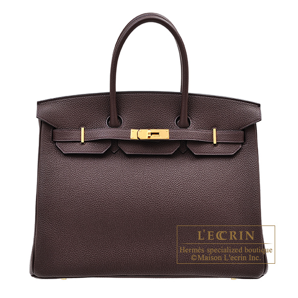 Hermes　Birkin bag 35　Rouge sellier　Togo leather　Gold hardware