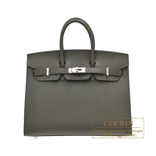 Hermes　Birkin Sellier bag 25　Vert gris　Epsom leather　Silver hardware