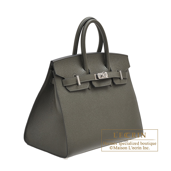 Hermes Kelly Sellier Bag 25 Vert De Gris Epsom Leather Gold