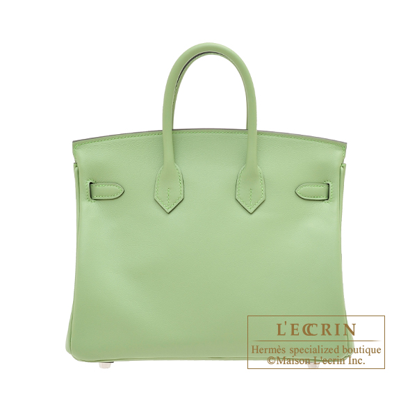 Hermes Birkin Handbag Vert Criquet Swift with Gold Hardware 25 Green