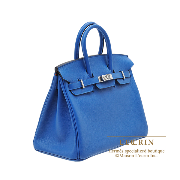 Hermes Birkin 25 Verso Magnolia / Capucine Novillo Leather