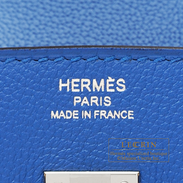 Hermes Birkin Bag 25cm Blue Zellige Capucine Verso Novillo Palladium  Hardware