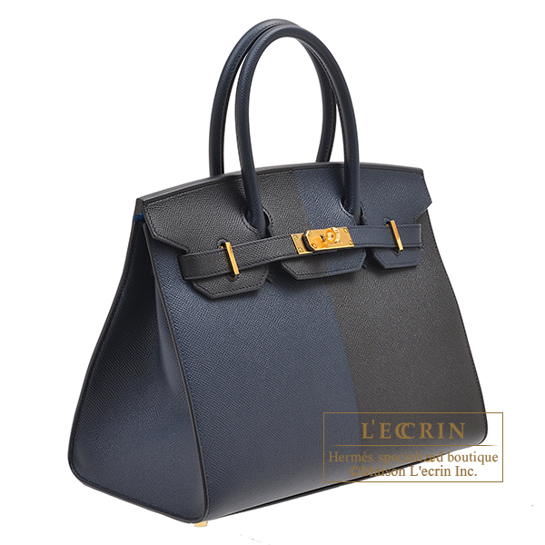 Hermes Kelly 25 Sellier Bag Blue Frida Gold Hardware Epsom Leather