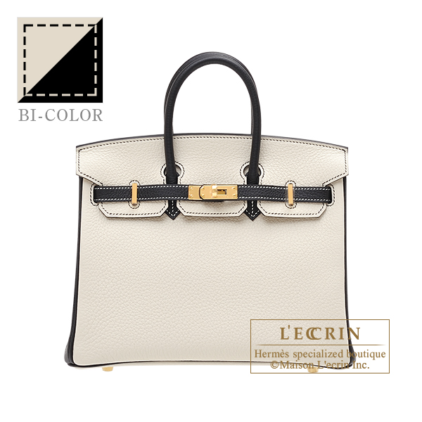 Hermes Birkin bag 25 Black Togo leather Gold hardware