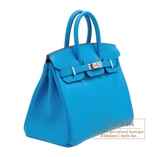 Blue Luxury leather Handbag Freda