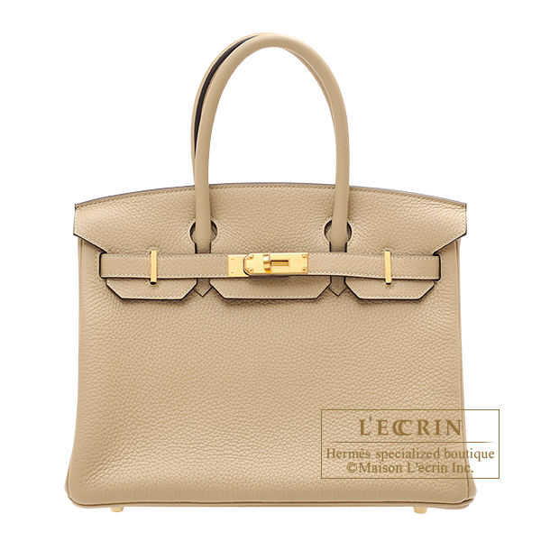 Hermes　Birkin bag 30　Trench　Clemence leather　Gold hardware